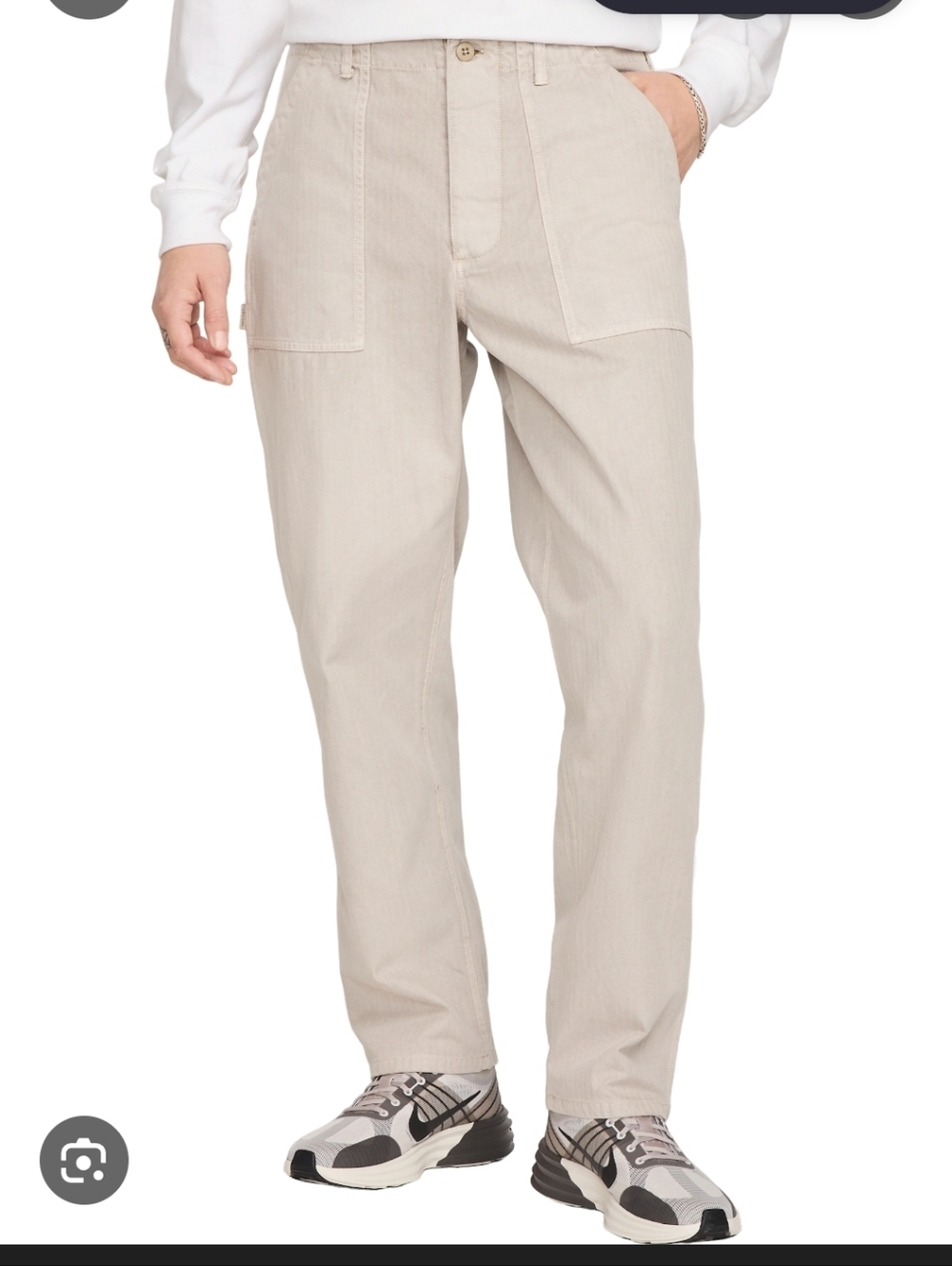 Nike Men's Dark Kacki Life Fatigue Straight Leg Pants